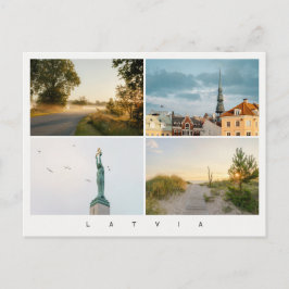 Riga and Latvia Travel Photo Collage, modern  Postkarte