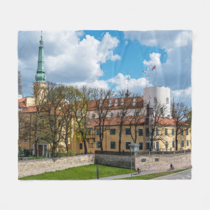 Riga Burg bei Sonnenaufgang in Riga, Lettland Fleecedecke
