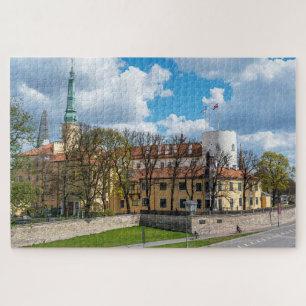 Riga Burg bei Sonnenaufgang in Riga, Lettland Puzzle