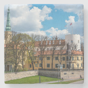 Riga Burg bei Sonnenaufgang in Riga, Lettland Steinuntersetzer