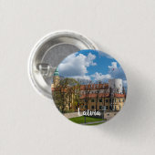 Riga Castle in Riga, Lettland Button (Vorne & Hinten)