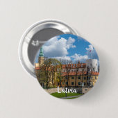 Riga Castle in Riga, Lettland Button (Vorne & Hinten)