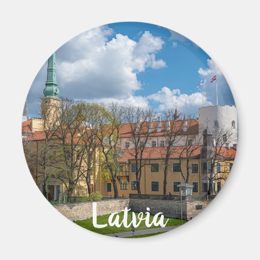 Riga Castle in Riga, Lettland Magnet (Vorne)
