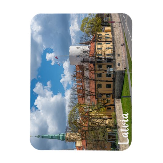 Riga Castle in Riga, Lettland Magnet (Vertikal)