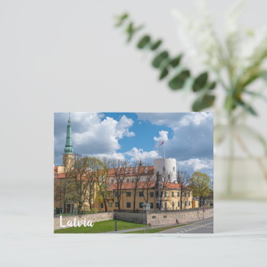 Riga Castle in Riga, Lettland Postkarte (Stehend Vorderseite)