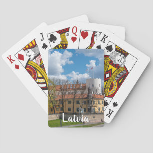 Riga Castle in Riga, Lettland Spielkarten