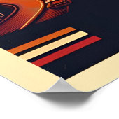 Riga City, Lettland baltische Kultur Vintage Gesch Poster (Ecke)