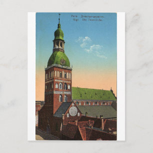 Riga-Dom Reisepostkarte im Vintage-Stil Postkarte