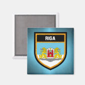 Riga Flag Magnet (Vorderseite/Rückseite)