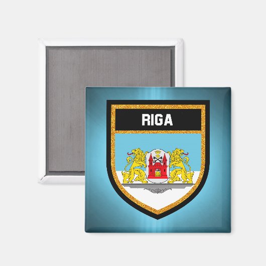 Riga Flag Magnet (Vorderseite/Rückseite)