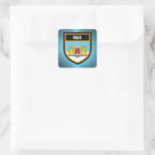 Riga Flag Quadratischer Aufkleber (Tasche)