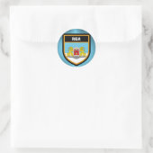 Riga Flag Runder Aufkleber (Tasche)