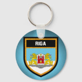 Riga Flag Schlüsselanhänger (Vorderseite)