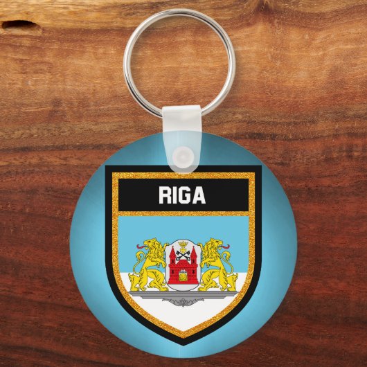 Riga Flag Schlüsselanhänger (Vorderseite)