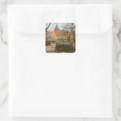 Riga im Herbst Quadratischer Aufkleber (Tasche)