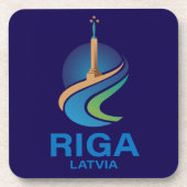 Riga Latvia Getränkeuntersetzer (Vorderseite)