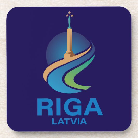 Riga Latvia Getränkeuntersetzer (Vorderseite)