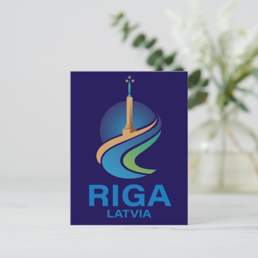 Riga Latvia Postkarte (Stehend Vorderseite)