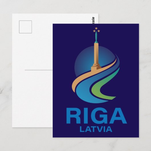 Riga Latvia Postkarte (Vorne/Hinten)
