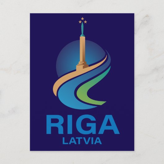 Riga Latvia Postkarte (Vorderseite)