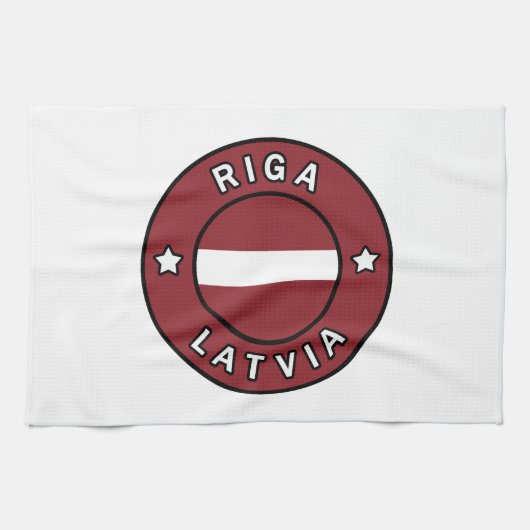 Riga Lettland Geschirrtuch (Horizontal)