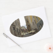 Riga Lettland Ovaler Aufkleber (Umschlag)