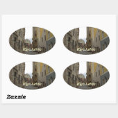 Riga Lettland Ovaler Aufkleber (Blatt)