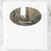 Riga Lettland Ovaler Aufkleber (Tasche)