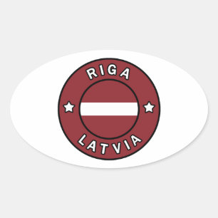 Riga Lettland Ovaler Aufkleber