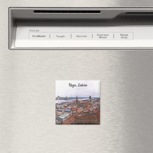 Riga, Lettland Panoramasicht Magnet (In Situ (Geschirrspüler))