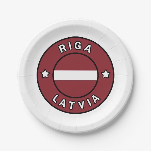 Riga Lettland Pappteller (Vorderseite)