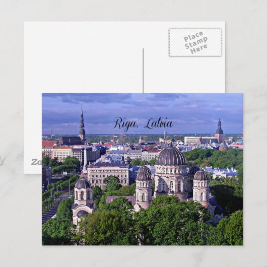 Riga, Lettland Postkarte (Vorne/Hinten)