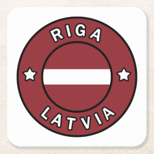 Riga Lettland Rechteckiger Pappuntersetzer