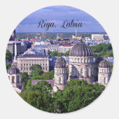 Riga, Lettland Runder Aufkleber (Vorderseite)