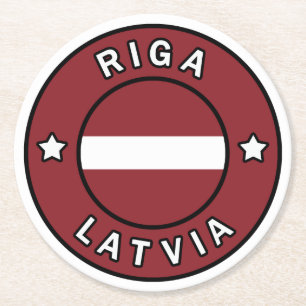 Riga Lettland Runder Pappuntersetzer