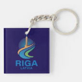 Riga Lettland Schlüsselanhänger (Rückseite)