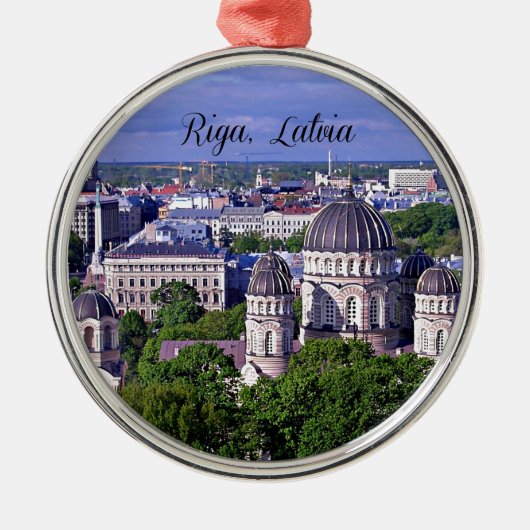 Riga, Lettland Silbernes Ornament (Vorne)