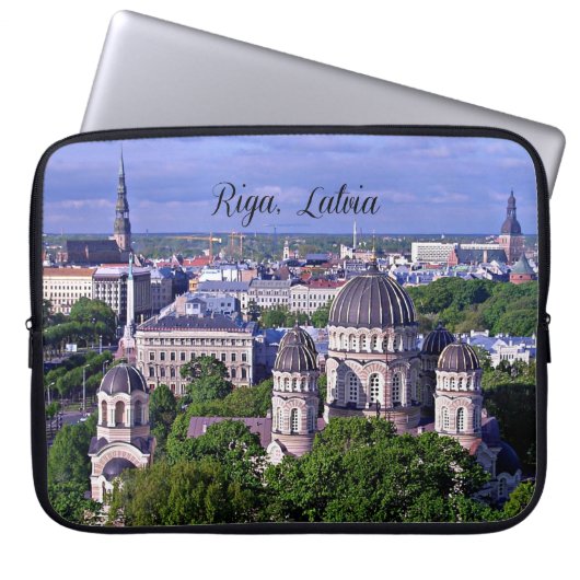 Riga, Lettland Stadtbild Laptopschutzhülle (Vorderseite)