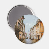 Riga, Lettland, Stadtbild Magnet (Vorderseite/Rückseite)