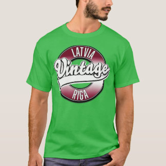 Riga Lettland Vintages Logo T-Shirt