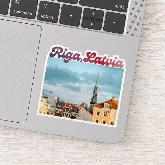 Riga Old Town photo, souvenir from Latvia Aufkleber (Detail)