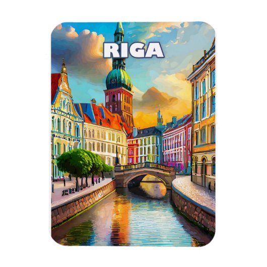 Riga, Perle der Ostsee Magnet (Vertikal)