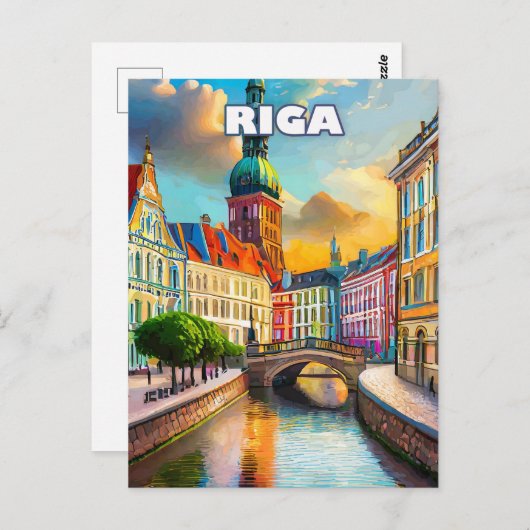 Riga, Perle der Ostsee Postkarte (Vorne/Hinten)