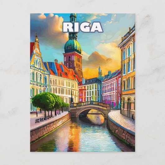 Riga, Perle der Ostsee Postkarte (Vorderseite)