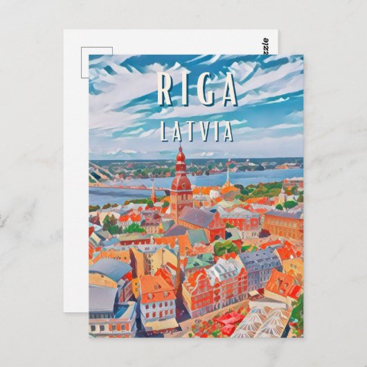 Riga Postkarte (Vorne/Hinten)