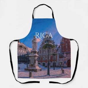 Riga Rathausplatz im Winter Schürze