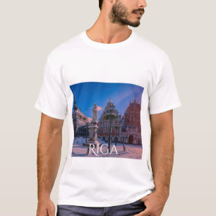 Riga Rathausplatz im Winter T - Shirt