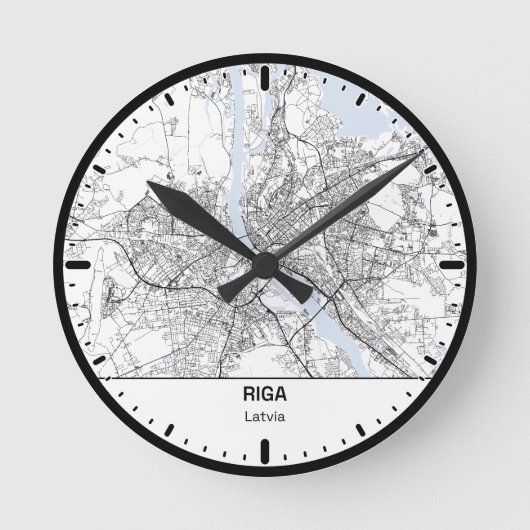 Riga Runde Wanduhr (Vorderseite)
