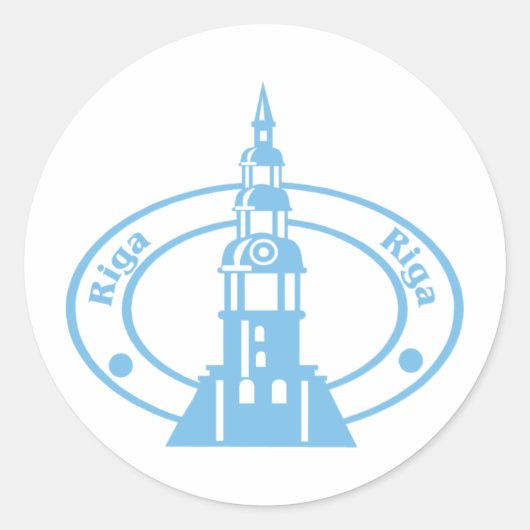 Riga Runder Aufkleber (Vorderseite)