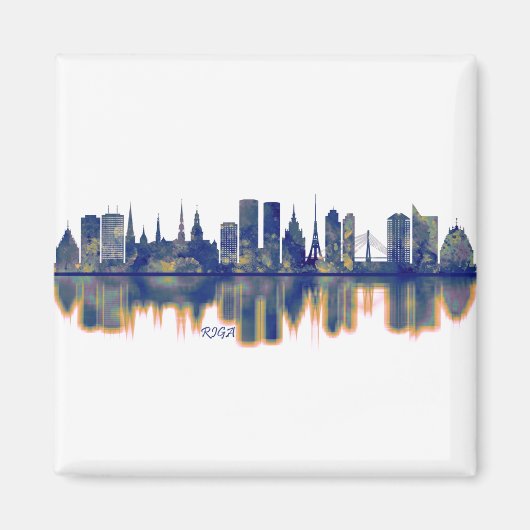 Riga Skyline Magnet (Vorne)